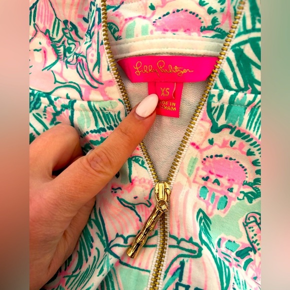 LILLY PULITZER Cotton Popover Pastel Size XS Resortwear Preppy Beach - Picture 3 of 6